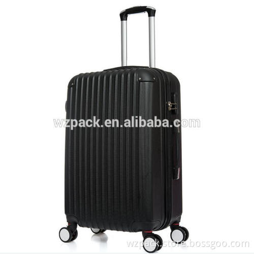 Whole sale promotional ABS luggage trolley sets suitcase luggage